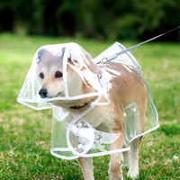 Petit imperméable transparent en PU pour chien, poncho pour promenades avec chien, toutes saisons, taille XL