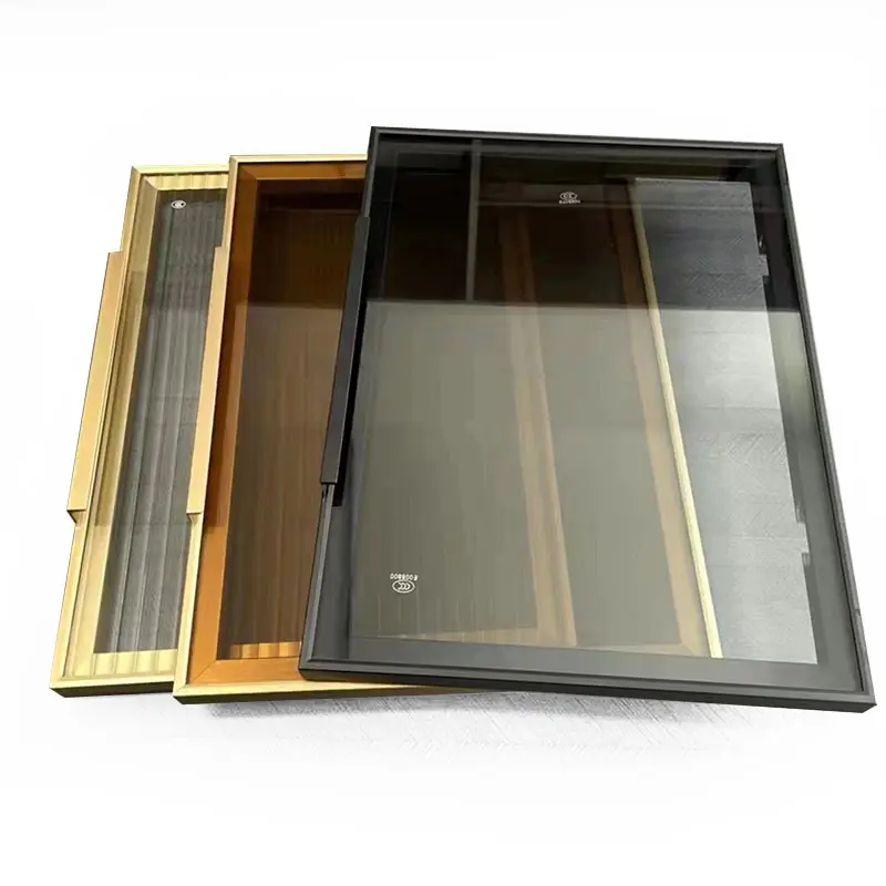 YL Porta de vidro para guarda-roupa de alumínio, porta de vidro para armário de cozinha, moldura de alumínio