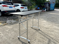 XQ TRUSS X-ST - Stand de DJ pliable en alliage d'aluminium noir, simple rangée, léger, installation rapide, design modulaire, capacité de charge de 160 kg