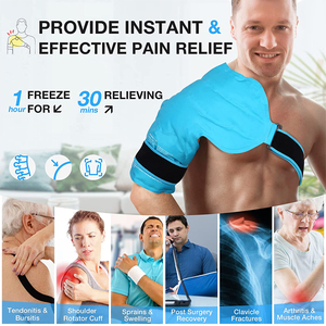 World-bio <span class=keywords><strong>spalla</strong></span> Ice Pack Gel riutilizzabile Ice Wrap per alleviare il dolore <span class=keywords><strong>alla</strong></span> <span class=keywords><strong>spalla</strong></span>, <span class=keywords><strong>borsite</strong></span> e rotatore polsino Tear Cold Compress Unisex - Product Image 6