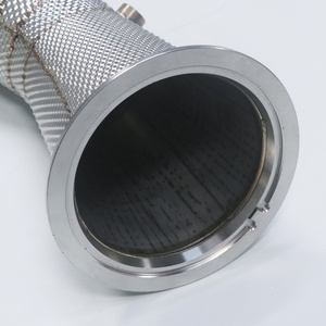 Tubo de Escape de Alto Flujo de Acero Inoxidable 304 Soldado con TIG de 1.5 mm de Espesor para Audi S4/S5 B9 3.0T 2019-2022 con Protección Térmica Cepillada - Product Image 5