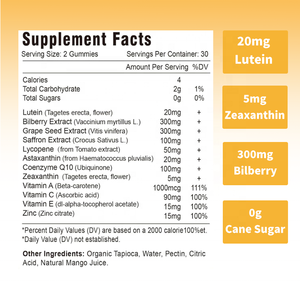 Gomitas de Luteína y Arándanos OEM de Venta Caliente, Suplemento de Vitaminas para la Vista, Gomitas de Luteína y Zeaxantina para los Ojos - Product Image 5