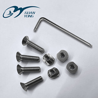 Vis en titane léger haute résistance pour base de mât en aluminium, vis autotaraudeuse anodisée CNC M8 M6 pour planche de surf