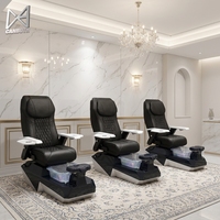 Fauteuil de pédicure haut de gamme Canboth avec base en fibre de verre, spa électrique multifonctionnel pour les pieds, jet sans tuyau, pour salon de manucure
