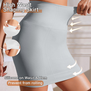 <span class=keywords><strong>Jupe</strong></span> gainante <span class=keywords><strong>sans</strong></span> couture taille haute en jersey pour femme, effet push-up fessier, contrôle du ventre, anti-roulement, respirante - Product Image 3