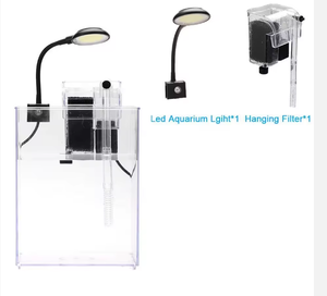 <span class=keywords><strong>Acuario</strong></span> de Escritorio Cuadrado Pequeño Ultra Blanco, Micro-Paisaje, Tanque de Acrílico Ecológico de 1L, para Hogar, Oficina, Sala de Estar - Product Image 2