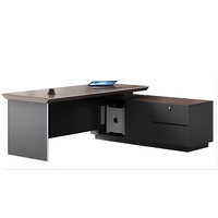 Chef de bureau moderne PDG exécutif luxe patron l poste de travail en forme de bureaux pour chambre Table Design Meubles