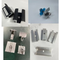 Collier de serrage central en aluminium anodisé avec système de montage solaire, personnalisé en usine, anti-corrosion, pour panneaux solaires |   Art Sign