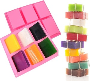 Juego de 3 moldes de jabón hechos a mano con 6 cavidades - Moldes para hornear pasteles, galletas y chocolate - Product Image 3