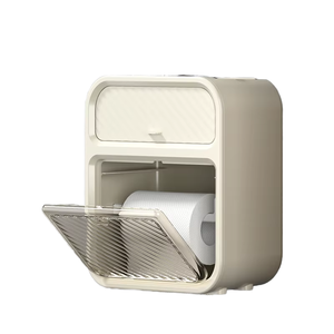 Porta carta <span class=keywords><strong>da</strong></span> bagno in plastica rettangolare a <span class=keywords><strong>parete</strong></span> a doppio strato - Product Image 5