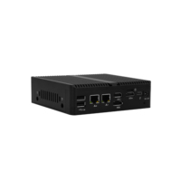 Mini PC industrial sin ventilador Linux Ubuntu/Debian/ltsc N97 de cuatro núcleos, PC integrado con 2LAN, 2COM, 6USB, VGA HD, 2 salidas de video 4K, micro PC