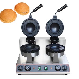 Hete Verkopende Hoge Kwaliteit Hamburger Maker 2 Plaat Gietijzer Niet-Stik Ronde Plaat Commerciële Pannenkoek Hamburger Maken Machine - Product Image 2