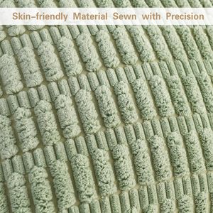 Housses de <span class=keywords><strong>coussin</strong></span> décoratives en velours côtelé doux rayé carré housses de <span class=keywords><strong>coussin</strong></span> ferme moderne décor à la maison pour canapé-lit de printemps - Product Image 6