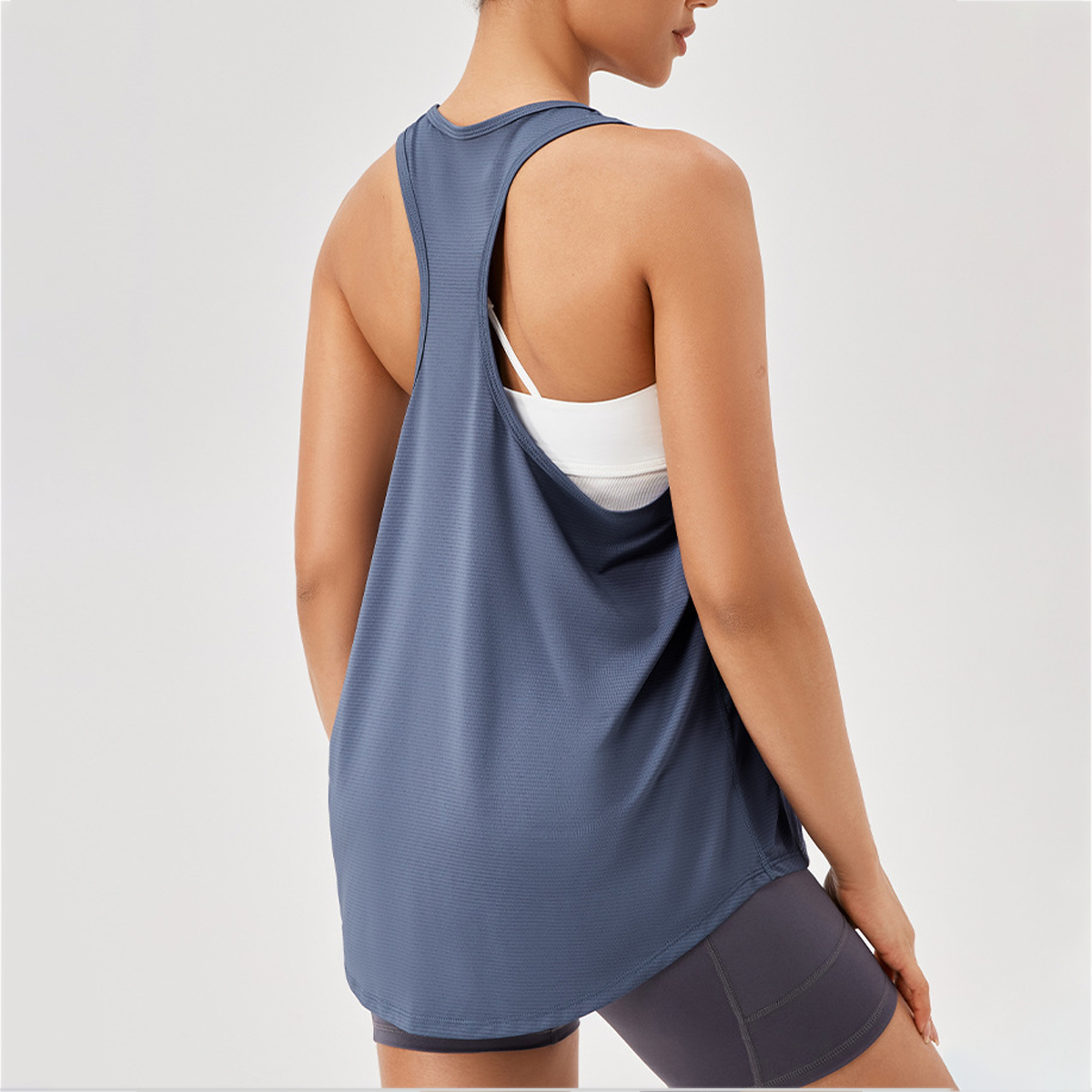 Wholesale Women Loose Quick Dry Breathable Beauty Back Sleeveless Vest Outdoor Fitness Gym Women Yoga Tank Top