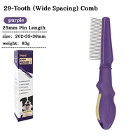 Ciseaux de toilettage pour animaux de compagnie, poignée ergonomique en caoutchouc antidérapante, pour chiens et chats, plusieurs types de dents, pour enlever les poils flottants et les nœuds