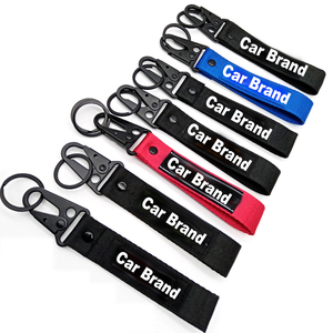 YYX Wholesale Promotional Keychains Carabiners Polyester Key Chains Custom Car Wrist Lanyard Keychain