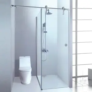 Polea De puerta corredera de cristal para ducha, accesorios de acero inoxidable, buena calidad