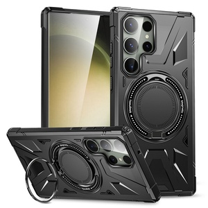 Funda Protectora para Teléfono con Anillo Magnético Antigolpes en las Cuatro Esquinas para Samsung S25 S24 Ultra, Funda Móvil Antigolpes - Product Image 1
