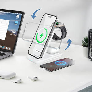 แท่นชาร์จไร้สายแบบพับได้3-in-1 <span class=keywords><strong>15</strong></span> 15W สำหรับ iPhone 16 <span class=keywords><strong>15</strong></span> 14 12 X สำหรับนาฬิกาสำหรับ <span class=keywords><strong>Samsung</strong></span> สำหรับ Galaxy Watch multiple - Product Image 4