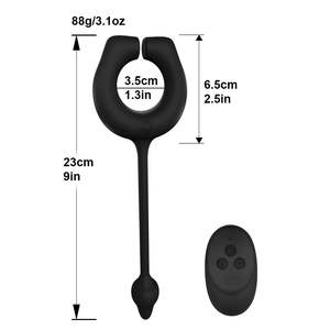 Magneet Adsorptie Ontwerp Penis Ring Vibrator Prostaat Massager Volwassen Seksspeeltjes Afstandsbediening Vibrerende Haan Ring Met Anale Plug - Product Image 6