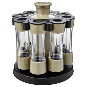 Botol bumbu dapur, rak toples putar 16 botol perlengkapan dapur kreatif botol sabun bumbu untuk bumbu - Product Image 3