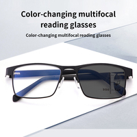 Lunettes de lecture photochromiques classiques en PC pour hommes et femmes, progressives multifocales, anti-lumière bleue, verres transparents, style professionnel et tendance Minya