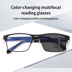 Lunettes de lecture photochromiques classiques pour hommes et femmes, progressives, multifocales, anti-lumière bleue, changement de couleur, mode business, Minya LX-554 - Product Image 6