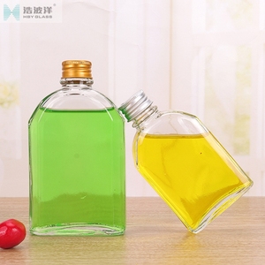 Bán hàng trực tiếp bởi nhà sản xuất tinh tế phẳng vuông chai thủy tinh với nắp kim loại cho Cold brew cà phê - Product Image 2