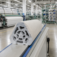 Profilé d'extrusion en aluminium OEM de forme triangulaire creuse, léger et haute rigidité, pour équipement d'automatisation