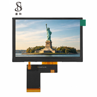 Monitor Papan Pengontrol TFT Penuh Warna RGB 40 Pin SPI 480X272 Modul Panel LCD 4.3 Inci Kecerahan Tinggi