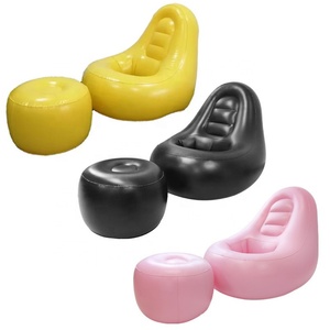 All Years Use Customized Living Room Air <b>Sofa</b> Folding <b>Inflatable</b> Chairs <b>Sofa</b> <b>Inflatable</b> Flocked <b>Sofa</b> Chair Set - Product Image 1