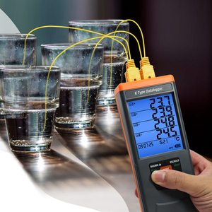 Digital K Type 4 Channel Thermocouple <b>Temperature</b> Data <b>Logger</b> Audible/Visual Alarms GLP Compliant 48,000 Datalogging CSV Export - Product Image 2