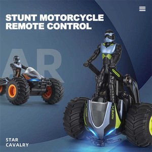HUADA 2,4G Transform Drift RC 3WD Motocicleta Camión Juguetes Racing Stunt Control remoto Coche Bailando 360 Rolling Robot Juguetes para niños - Product Image 3