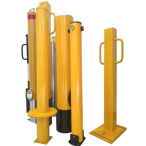 コントロールセキュリティアクセス折りたたみ式金属鋼駐車ポール手動屋外ソーラーパワーボラードステンレス鋼 - Product Image 2