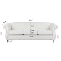 Ensemble de canapé moderne convertible et extensible 2 places en velours blanc style dune relaxant pour appartements hôtels canapés de salon carrés