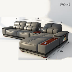 Canapés inclinables pour salon, massage, canapé d'angle en cuir véritable avec lecteur de <span class=keywords><strong>musique</strong></span> USB - Product Image 2