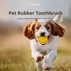 Vriendelijke Rubberen Hondenspeelgoed Traktatie-Verstrekking Kauwbal Duurzaam Kauwen En Tandverzorging Watermeloenvorm Om Te Spelen - Product Image 1