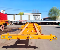 Fabricant Professionnel de Semi-Remorque Squelette 4 Essieux pour Conteneur de 20 Pieds, Charge Utile Maximale 60T, Marque de Remorque de Camion à Vendre à Bas Prix