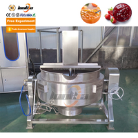 500l de confiture faire gaz électrique petit chili Sauce mélangeur de nourriture machine lait cuisson mélange réservoir chemisé bouilloire 50l avec homogénéisateur