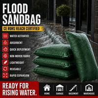 Sac de sable anti-inondation réutilisable léger en tissu non tissé à absorption rapide activé par l'eau, certifié CE RoHS REACH