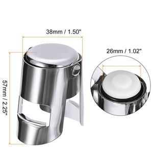 <span class=keywords><strong>Bouchon</strong></span> <span class=keywords><strong>de</strong></span> bouteille <span class=keywords><strong>de</strong></span> vin en acier inoxydable argenté, <span class=keywords><strong>bouchon</strong></span> hermétique pour champagne, <span class=keywords><strong>bouchon</strong></span> <span class=keywords><strong>de</strong></span> fermeture métallique, <span class=keywords><strong>bouchon</strong></span> d'étanchéité - Product Image 2