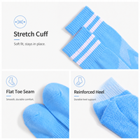 Chaussettes de football longues personnalisées pour jeunes avec coussinets en tissu éponge et design respirant pour enfants et adultes, chaussettes d'entraînement de football montantes jusqu'au genou