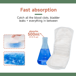 Femmes Adultes Contrôle de la <span class=keywords><strong>vessie</strong></span> Post-partum Absorption de nuit Non parfumé Booster Incontinence Pads - Product Image 4