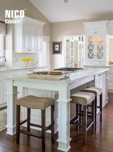 <span class=keywords><strong>Armoire</strong></span> de cuisine NICOCABINET en hêtre <span class=keywords><strong>massif</strong></span>, style Shaker, avec structure en MDF, design moderne, crédence et robinet inclus, pour usage hôtelier - Product Image 4