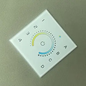 Panneau de verre tactile intelligent imprimé sérigraphié OEM plaque de verre pour interrupteur de thermostat tactile électrique