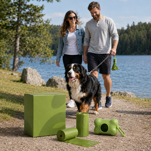 Rollos de Bolsas para Desechos de Mascotas Resistentes a Fugas OEM ODM, Bolsas de Limpieza para Perros Fáciles de Rasgar para el Hogar, Jardín, Parque y Viajes - Product Image 6