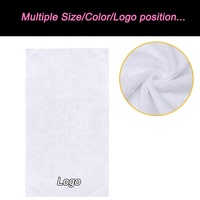 Serviette en microfibre avec logo brodé personnalisé, haute qualité, pour salon de manucure, spa, salon de beauté, barbier, coupe de cheveux, massage professionnel