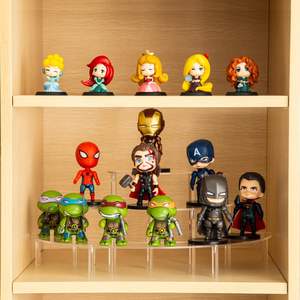 Exhibidor Acrílico Transparente de 3 Niveles, Soporte para Cupcakes y Postres, Organizador de Perfumes, Estante de Media Luna para Alimentos y Figuras Amiibo/<span class=keywords><strong>Funko</strong></span>/POP - Product Image 4