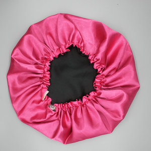 Compre un Gorro de Satén Rosa HLC para Dormir, Gorro de Doble Capa Reversible para el Cabello, Gorro para Mujeres con Cabello Largo, Rizado y Trenzado - Product Image 1