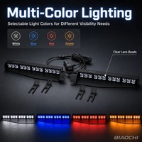 DC12V 24V Split-Mount Notfall-Warnblinkleuchte, Bernsteinfarbenes LED-Auto-Armaturenbrett-Blitzlicht, Hochintensive Epistar-LEDs